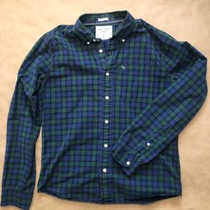 Button Down Dress Shirt A&F Athletic fit